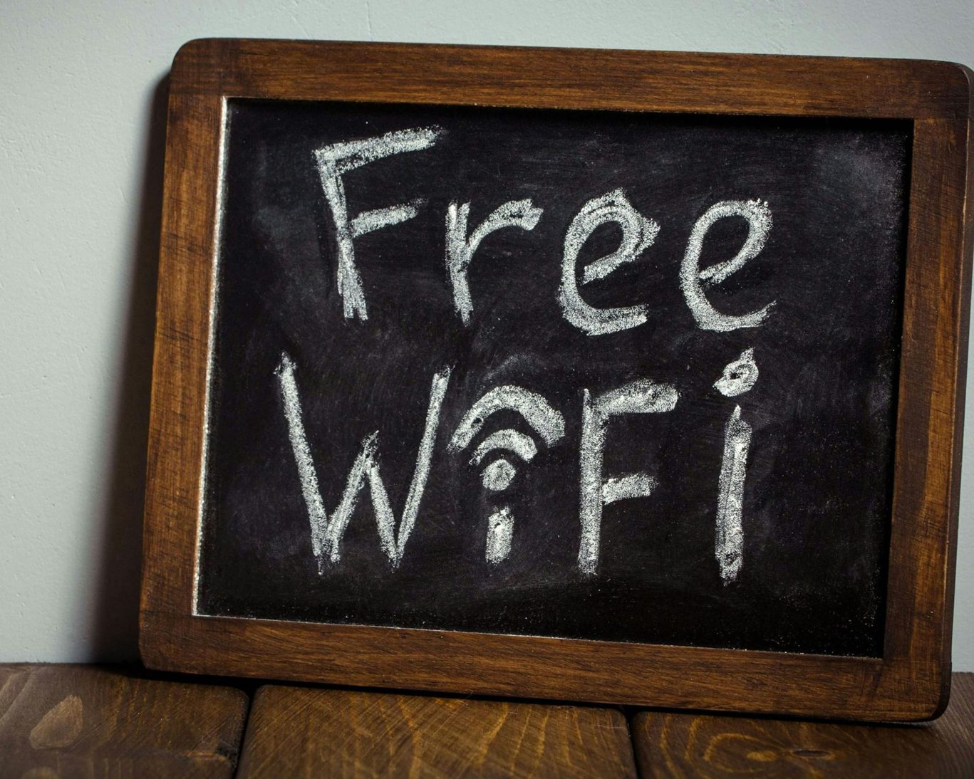 Chalkboard sign with 