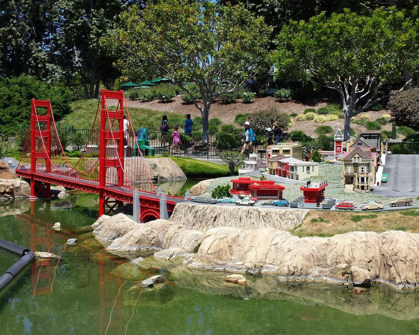 Miniature Golden Gate Bridge display at LEGOLAND California, a top family attraction near Escondido.